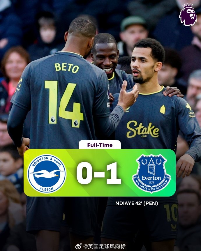 埃弗顿主场告捷，豪取保级关键三分