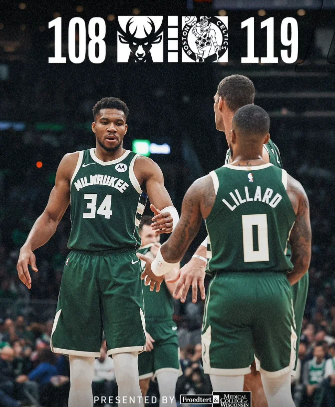 凯尔特人客场逆转雄鹿，取得五连胜